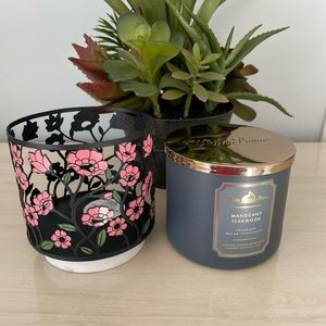 Bath & Body Work 3 Wick Candle & Holder Bundle